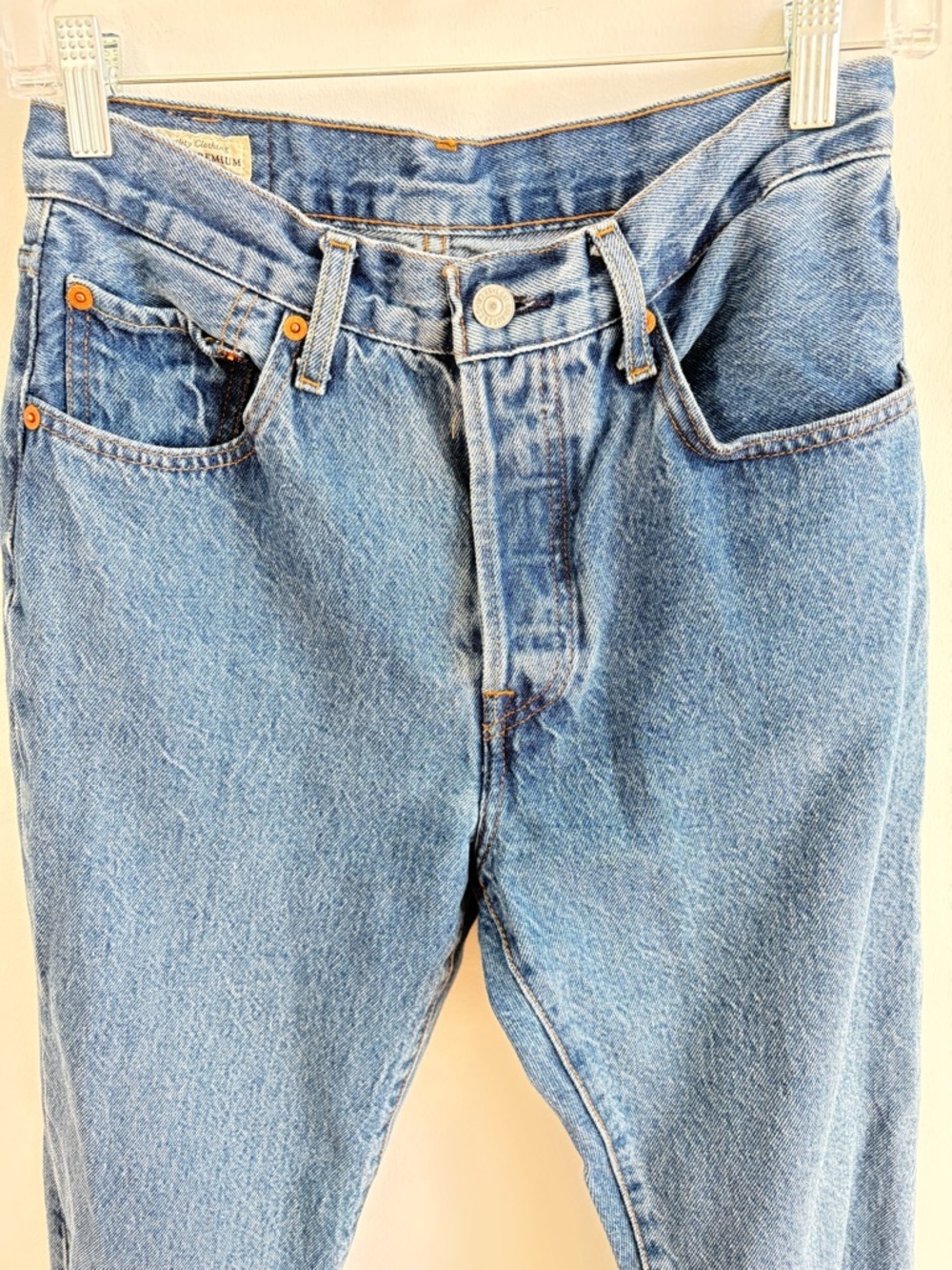 Levi’s Premium 501 Original Jeans Medium Wash W26 L32 - Picture 6 of 11